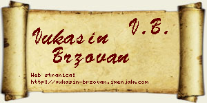 Vukašin Brzovan vizit kartica
